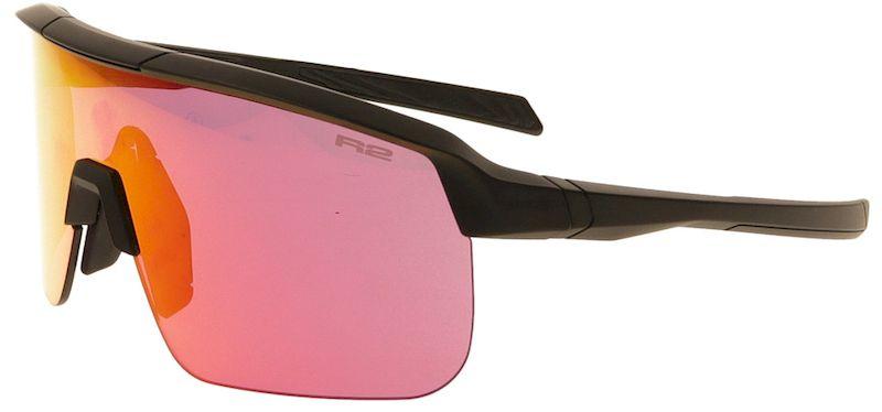 Окуляри підліткові R2 FUSION black (TR90), лінза rose (HD), покриття orange full revo, кат. 2