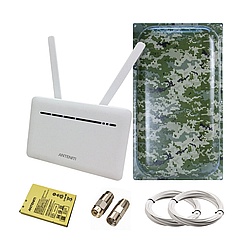 4G комплект з акумулятором Anteniti B535 + антена Мілітарі Maxi 22 дБ (900–2700 МГц)