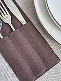 Куверти для столових приладів коричневий, фото 5