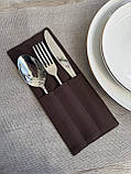 Куверти для столових приладів коричневий, фото 3