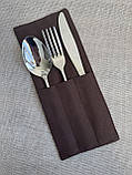 Куверти для столових приладів коричневий, фото 4