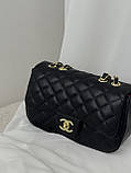 Жіноча сумка Chanel Classic 24 size Чорний (пильовик в комплекті), фото 3