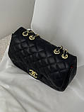 Жіноча сумка Chanel Classic 24 size Чорний (пильовик в комплекті), фото 4