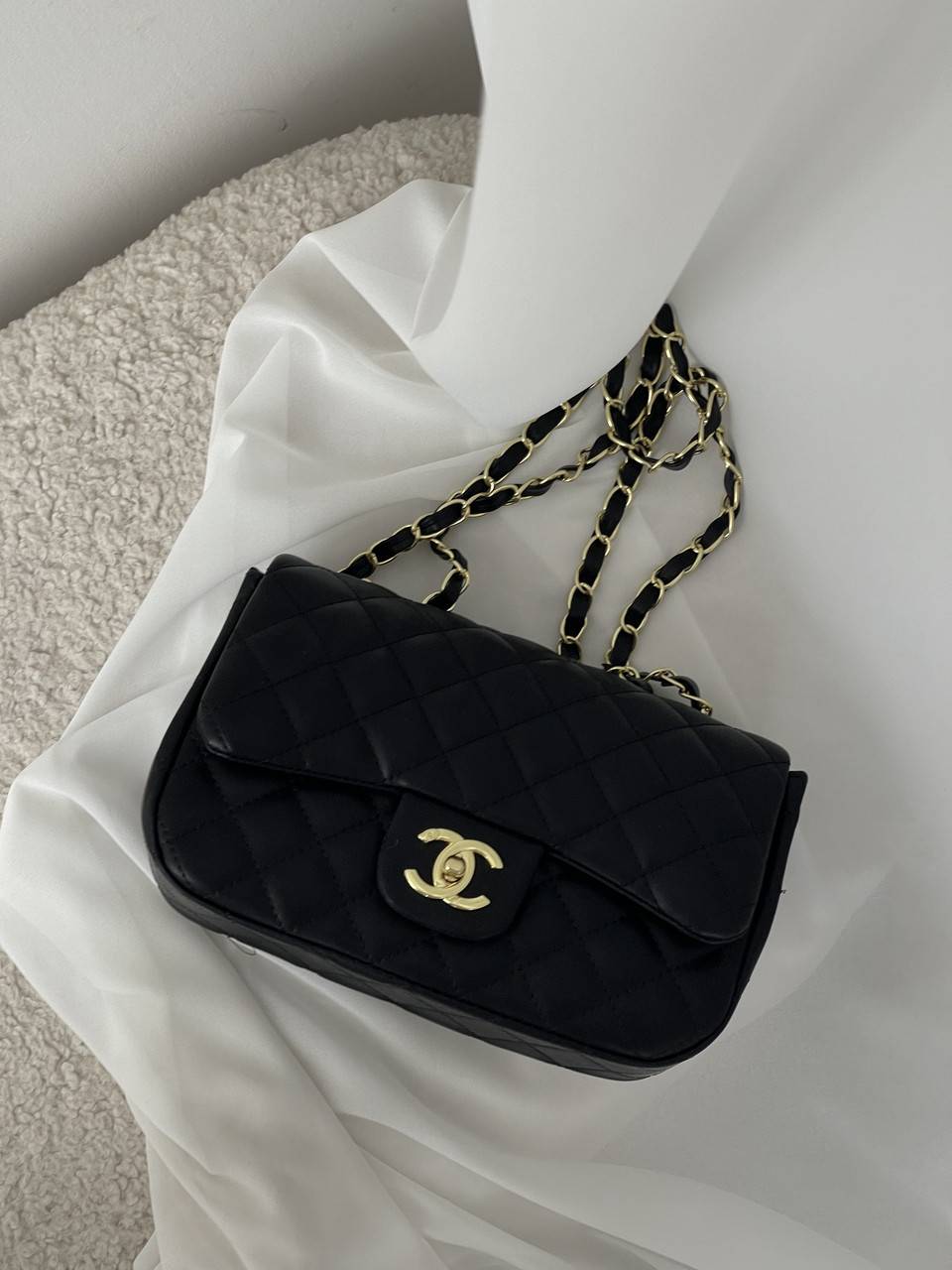 Жіноча сумка Chanel Classic 24 size Чорний (пильовик в комплекті), фото 1