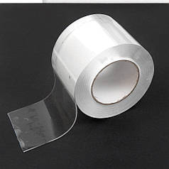 Силіконовий нано-скотч, двосторонній, 5 см, прозорий, 3 м