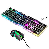 Клавіатура ігрова з підсвіткою і мишкою HOCO GM18 (чорна)