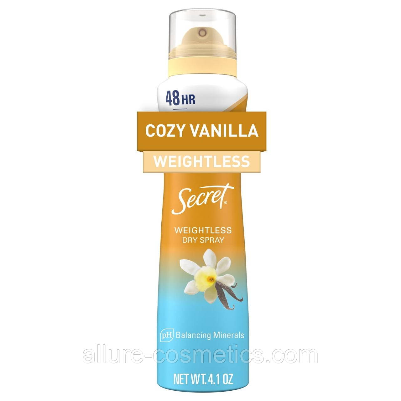 Дезодорант спрей Ваніль і Арганова олія Secret Antiperspirant Deodorant Dry Spray Vanilla and Argan Oil, фото 1