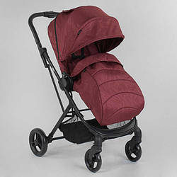 Дитяча прогулянкова коляска-книга JOY Liliya 10105 до 25 кг, алюмінієва рама, кошик для покупок, знімний