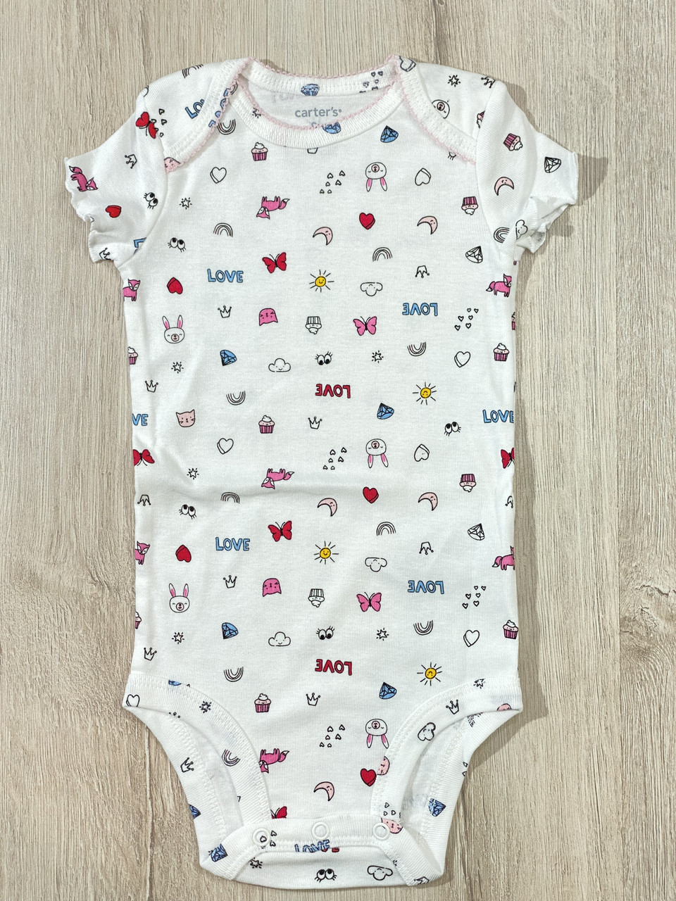 Боді для дівчинки Carters 126H619 9 міс 69-72 см Білий