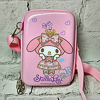 Сумочка дитяча для дівчинки крос-боді з ремінцем Мелоді 18х12х4 см Рожева 25-574-1