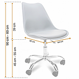 Крісло Bonro B- 487 на колесах сіре, фото 10