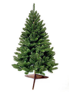 Штучна зелена ялинка 180 см на дерев’яній підставці | Густа новорічна ялинка HVOYA