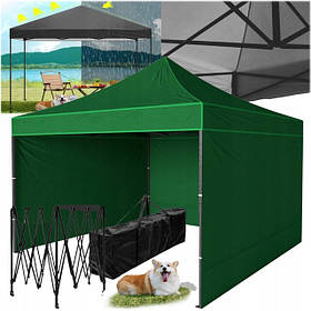 Намет павільйон розсувний з стінками 3 х 3 м Bonro B-9004 зелений  + сумка