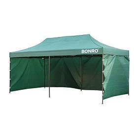 Намет павільйон розсувний з стінками 3 х 6 Bonro B-9006 зелений + сумка
