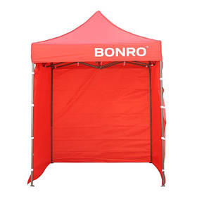 Садовий павільйон альтанка намет 2х2 м Bonro B-8003 (3 стінки) червоний