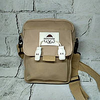 Сумочка дитяча для дівчинки крос-боді з ремінцем 20х16х6 см Бежева 25-572-B