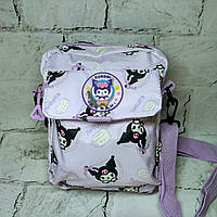 Сумочка дитяча для дівчинки крос-боді з ремінцем Куромі 20х16х6 см Бузкова 25-575