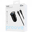 АЗУ Proove Flash 30W (Type-C + USB) + Cable Type-C to Type-C black, фото 2
