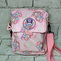 Сумочка дитяча для дівчинки крос-боді з ремінцем Мелоді 20х16х6 см Рожева 25-575-R