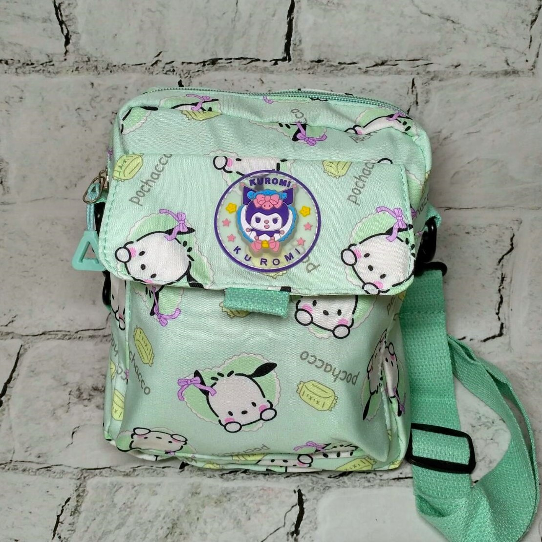 Сумочка дитяча для дівчинки крос-боді з ремінцем Почако 20х16х6 см Салатова 25-575-S, фото 1