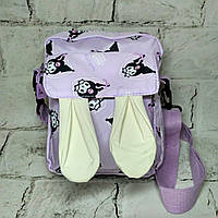 Сумочка дитяча для дівчинки крос-боді з ремінцем Куромі 20х16х6 см Бузкова 25-574