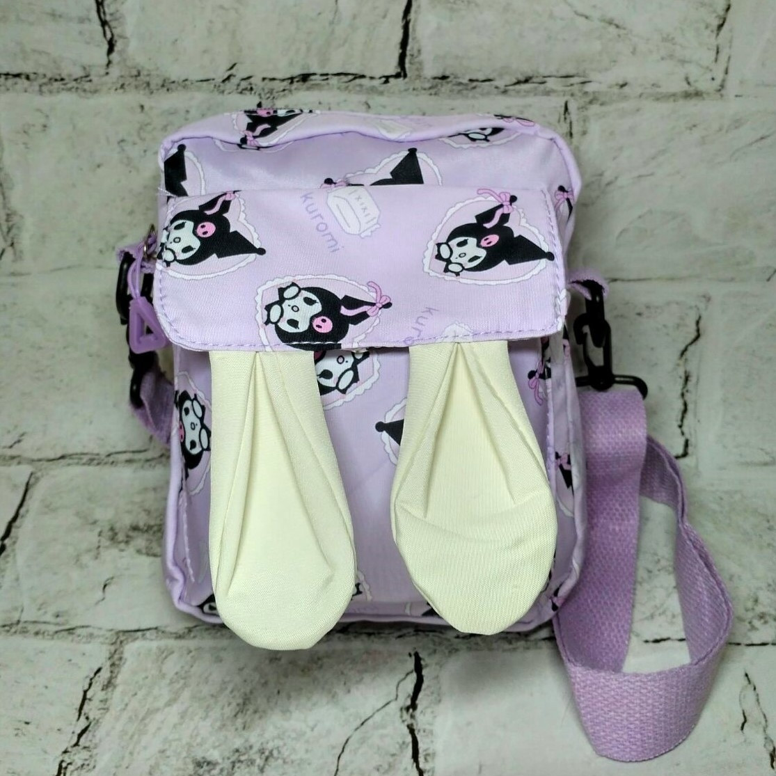 Сумочка дитяча для дівчинки крос-боді з ремінцем Куромі 20х16х6 см Бузкова 25-574, фото 1