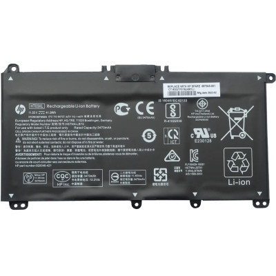 Акумулятор до ноутбука HP 250 G7HT03XL, 3470mAh (41.9Wh), 3cell, 11.55V, Li-ion, black (A47771), фото 1