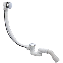 Сифон для ванни Koer BD-04-01 1 1/2" напівавтомат з переливом, без ревізії (KR5442)