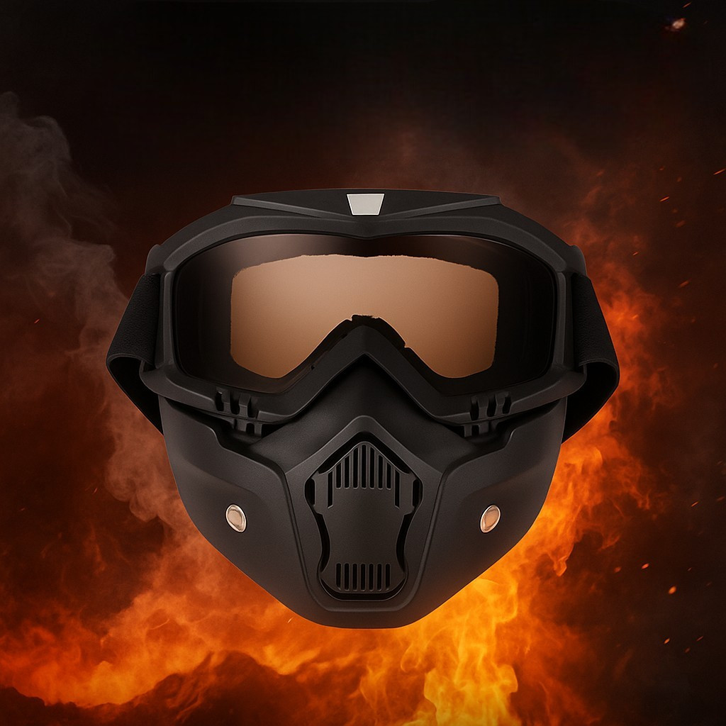 Захисні окуляри зі знімною маскою для мотоциклів, сноуборду, активного відпочинку, UV-захист, фото 1