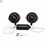 Портативний подвійний вентилятор на шию MK 5672, 60 см, акумулятор, USB Type-C, 2 режими Чорний, фото 7