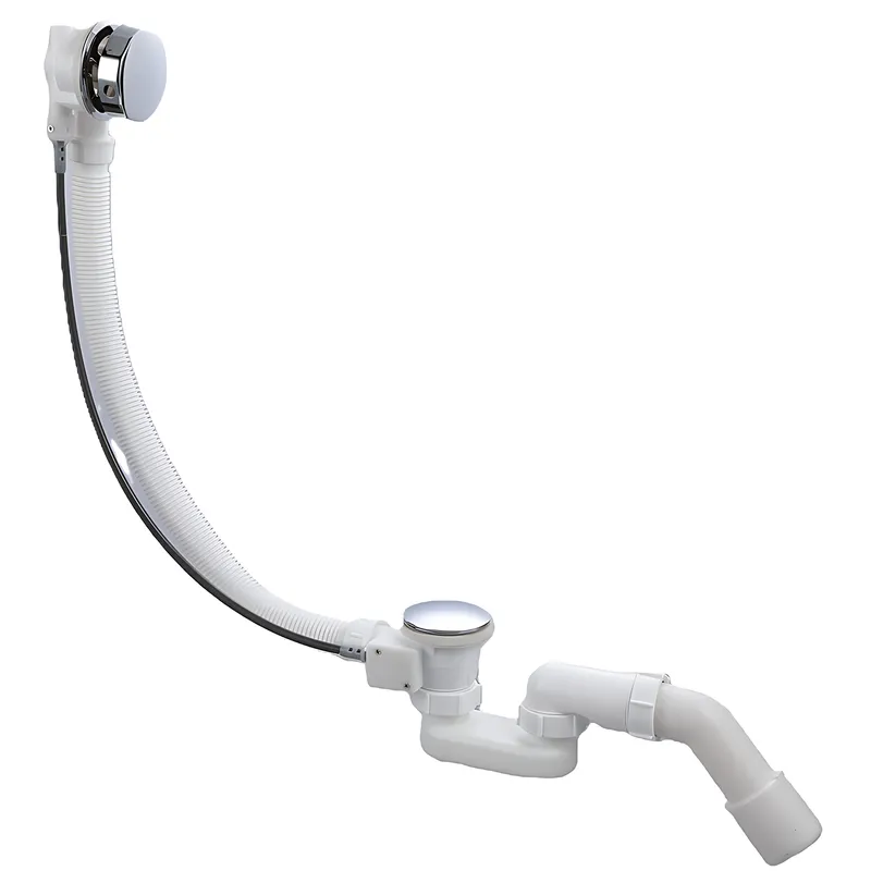 Сифон для ванни Koer BD-04-01 1 1/2" напівавтомат з переливом, без ревізії (KR5442), фото 1