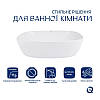 Комплект Qtap Cardinal: Раковина накладна 500×380×140 мм, White, овальна + Донний клапан Pop-up PU02, фото 3