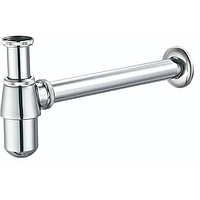 Сифон для раковини Mixxus Siphon-01 1 1/4" без випуску (під донний клапан) без ревізії латунь/хром (AC3570)