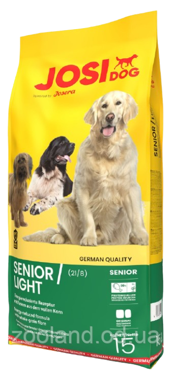 Josera JosiDog Senior Light для літніх і неактивних собак, 15 кг