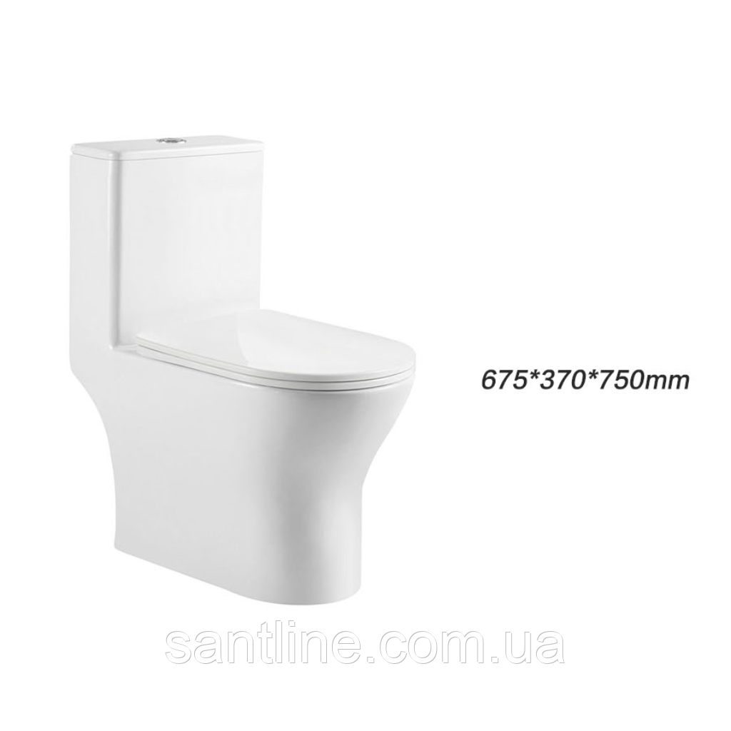 Унітаз-моноблок SY 1618 67.5*37*75 білий ( А0058452 ), фото 1