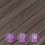 Покриття вінілове самоклеюче 3D рейки димчастий каштан 600*600*2,8мм (D) SW-00002195, фото 4
