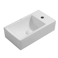 Раковина накладна Mixxus Premium QUADRO-0207 480х260х125 мм з отвором під змішувач, біла (MP6503)