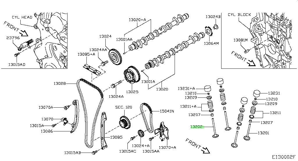 Клапан випускний, оригінал 13202-EN20E Ніссан Кашкай I, Ікс-Треіл, Тіана, Жук 2006-2013