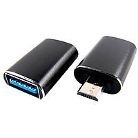 Переходник Dengos OTG USB-microUSB Black (ADP-017)