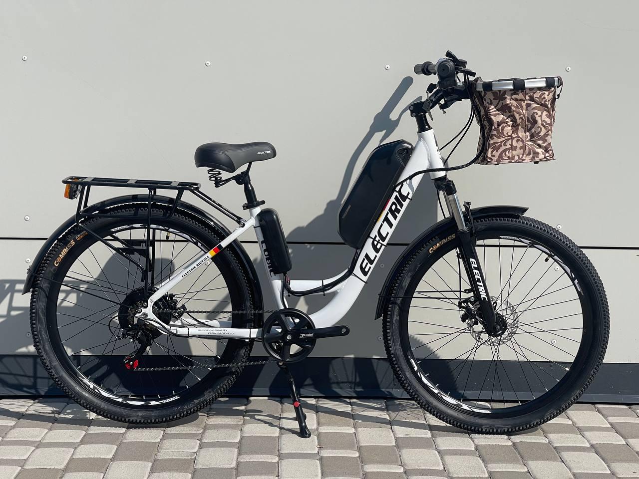 Електровелосипед Electric Cubic 26" 500W 7.8Ah Алюмінієвий Білий, фото 1