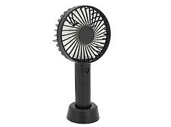Вентилятор Настільний 4,5Вт Aero Fan з акумулятором/USB (чорний) ТМ GERLAX