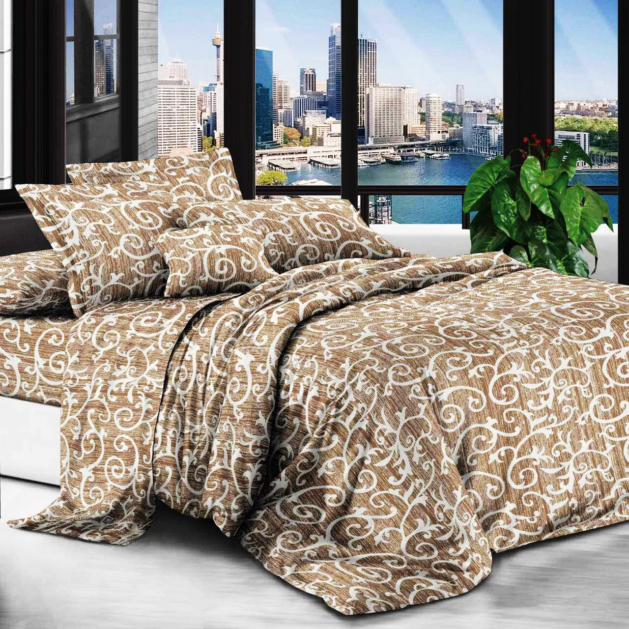 Постільна білизна Sofia полікоттон - СПК-008 полуторна, фото 1