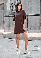 Платье Женское Стаф Темно-коричневое Элегантное Без Дополнительных Деталей Staff Gi Dark Brown Shopingo Сукня
