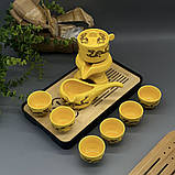 Чайний набір для церемонії Гунфу-ча Керамічний набір для китайської чайної церемонії Яскравий Дракон, фото 2