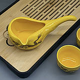 Чайний набір для церемонії Гунфу-ча Керамічний набір для китайської чайної церемонії Яскравий Дракон, фото 5