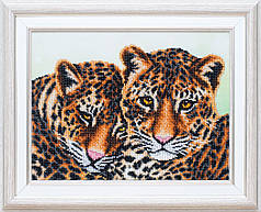 Набір для вишивки бісером "Леопарди", 32х25 см