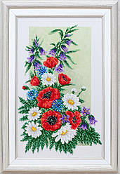 Набір для вишивки бісером "Польовий букет", 25х41 см