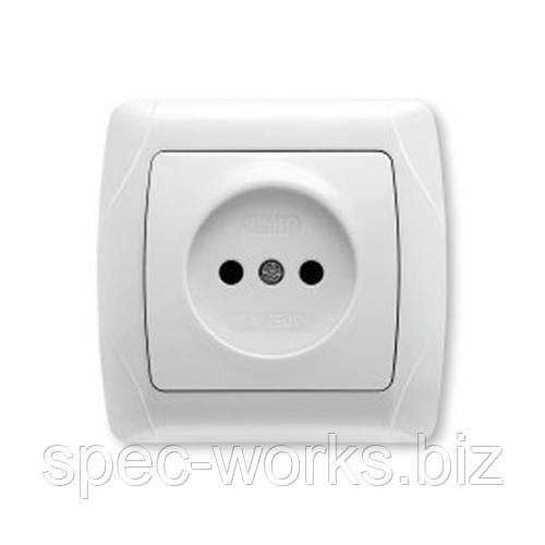 Розетка без заземлення біла глянсова IP20 VIKO Carmen 90561007
