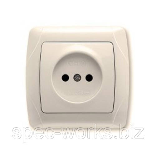 Розетка без заземлення крем глянсова IP20 VIKO Carmen 90562007