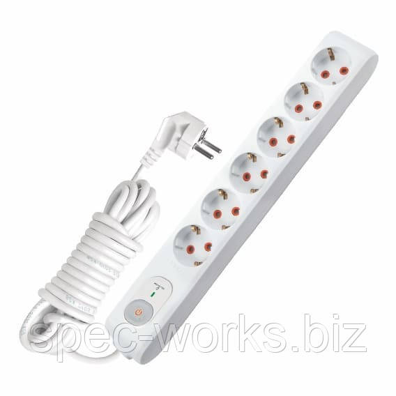 Подовжувач 6 г 5 м із заземленням + вимикач VIKO Multi-Let